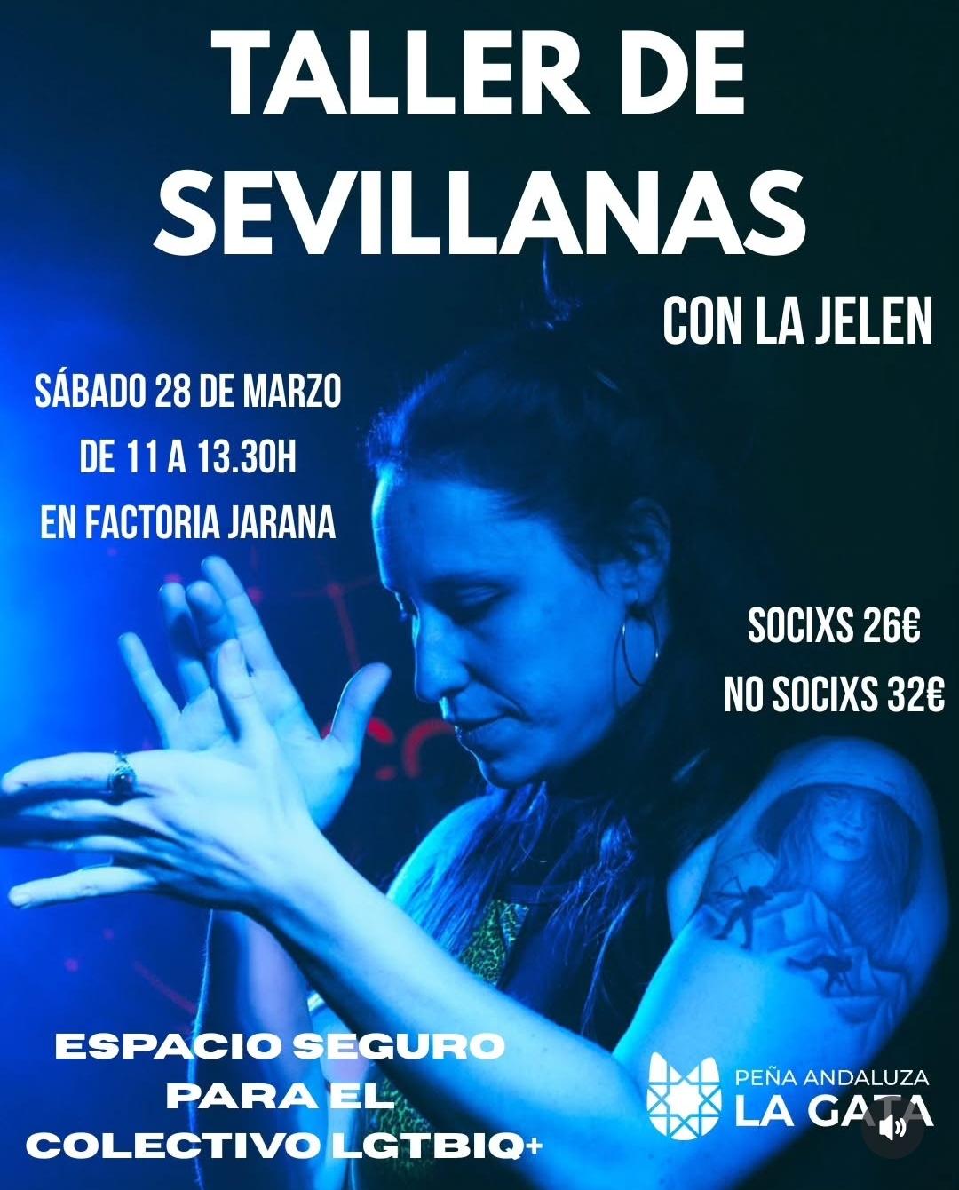 Taller de sevillanas con la Jelen – sábado 28 de marzo