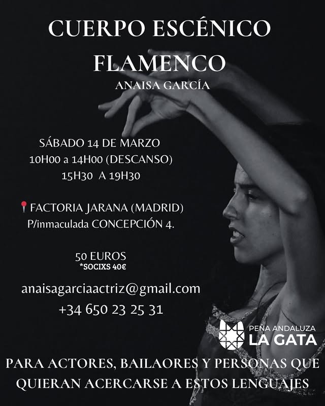 cuerpo escénico flamenco, con anaisa garcía